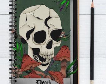 Transformative Death Tarot Notebook: Embrace Change + Renewal | Perfect for Journaling + Unique Witch Gift | Notebook for School | Witchcore