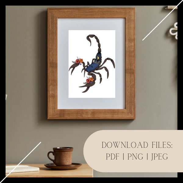 Scorpio Zodiac Sign Wall Art: Channel Intensity and Mystery with Striking Astro-Inspired Decor. Perfect for Scorpio Admirers!