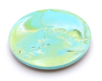Kleine hout lui Susan- Ronde Draaitafel- Vloeibare Verf Spin Tafel- Verf Giet Centerpiece- Home Decor-Makelaar Closing Gift met Hars Kunst