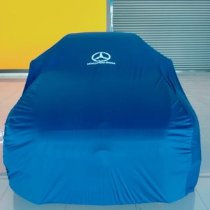 For Mercedes Benz Car cover Fabric Car Cover -E C A S Class Dust Proof Windproof  Combing Car Cover Blue Tailor Made for Your Vehicle