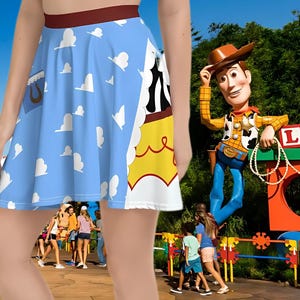 Jessie Toy Story skater skirt | Toy Story Cosplay Custome | Cowgirls Cosplay Outfits | Andy&#39;s Cloud Room Wallpaper | Disney bounding Outfits