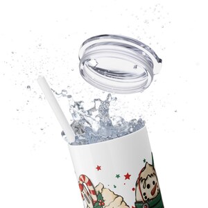 Christmas Nurse Mode On Skinny Tumbler, Gingerbread Snowman, Holiday Gift for Nurse, 20oz Cup, Nurse Appreciation Gift, nurse christmas gift image 8
