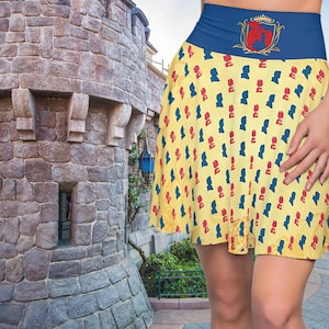 Snow White Women&#39;s Skater Skirt, Snow White Cosplay Skirt, Rundisney disney world bound running, Disney Mom&#39;s Skater Skirt, Disneybounding