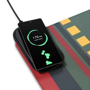 Star Wars Boba Fett LED Gaming Mouse Pad - Wireless Charging - Desk Mouse Pad - Starwars gifts - Tech Accessories -Starwars decor offices - image 4