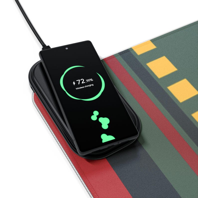 Star Wars Boba Fett LED Gaming Mouse Pad - Wireless Charging - Desk Mouse Pad - Starwars gifts - Tech Accessories -Starwars decor offices - image 4