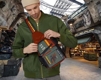 Cool Star wars Boba Fett Chest Bag | Trendy Sling Backpack for Fans, Travel, Everyday Use, Gift for Geeks, Cosplay Accessory