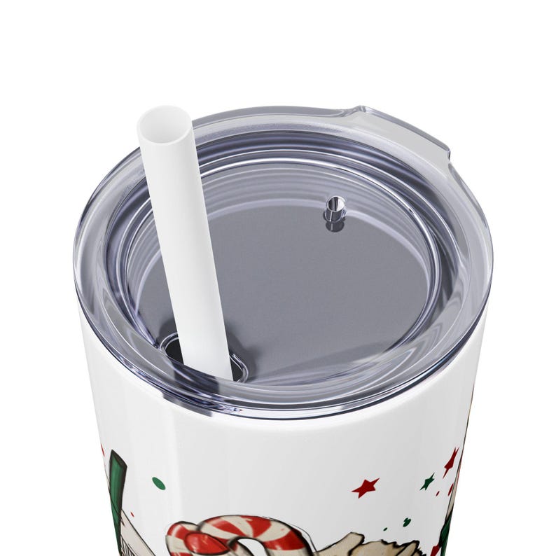 Christmas Nurse Mode On Skinny Tumbler, Gingerbread Snowman, Holiday Gift for Nurse, 20oz Cup, Nurse Appreciation Gift, nurse christmas gift image 4