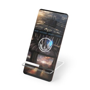 Star Wars Temple Jedi Mobile Display Stand, Coruscant Phone Holder, Starwars iPhone Stand, Jedi Order Decor Home, Decor Home Offices image 3