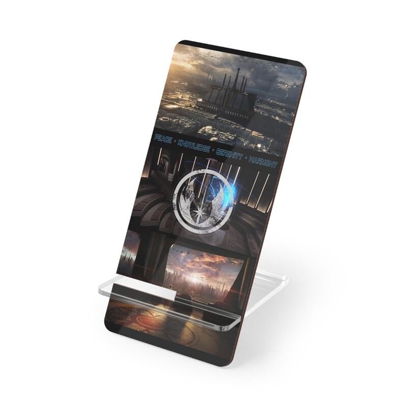 Star Wars Temple Jedi Mobile Display Stand, Coruscant Phone Holder, Starwars iPhone Stand, Jedi Order Decor Home, Decor Home Offices image 3
