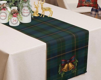 Ralphs inspirierter Weihnachtstischläufer – Tartan-Weihnachtsdeko für Zuhause – Traditioneller Weihnachtstischläufer