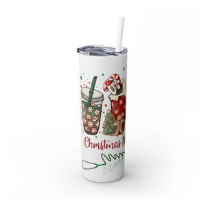 Christmas Nurse Mode On Skinny Tumbler, Gingerbread Snowman, Holiday Gift for Nurse, 20oz Cup, Nurse Appreciation Gift, nurse christmas gift image 5