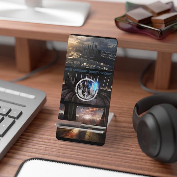 Star Wars Temple Jedi Mobile Display Stand, Coruscant Phone Holder, Starwars IPhone Stand, Jedi Order Decor Home, Decor Home Offices