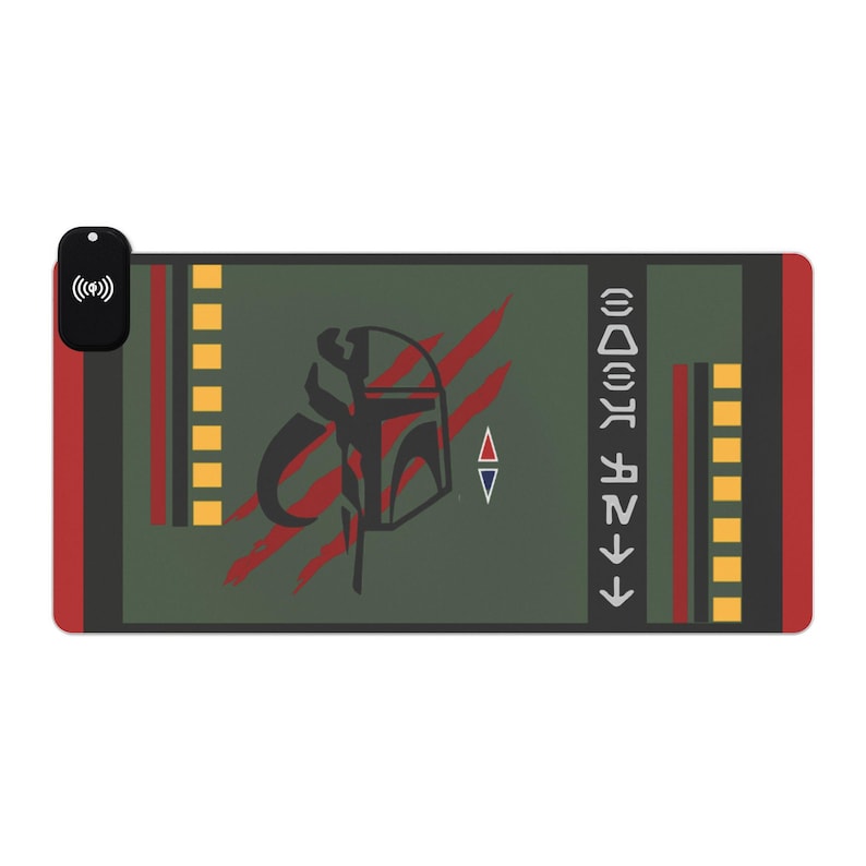 Star Wars Boba Fett LED Gaming Mouse Pad - Wireless Charging - Desk Mouse Pad - Starwars gifts - Tech Accessories -Starwars decor offices - image 10