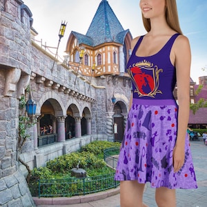 Evil Queen Snow White Women Skater - Snow White Costume - Evil Queen Costume Cosplay - Disneybound Skater for Women - Disney Villain Cosplay