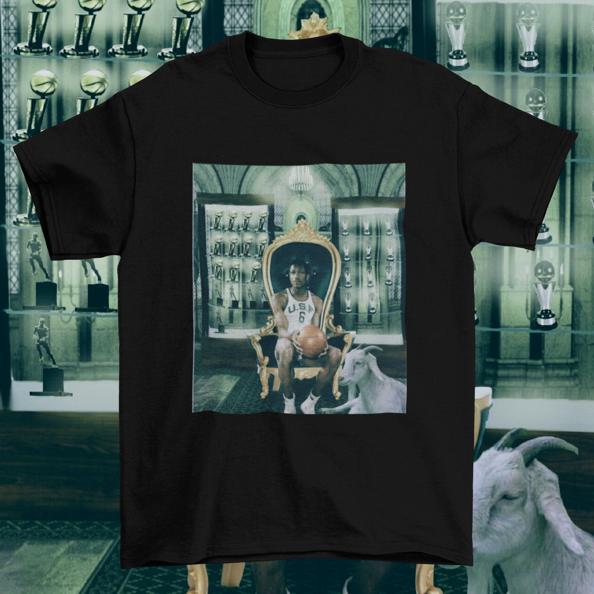 Discover Maglietta T-Shirt Bill Russell La capra originale Uomo Donna Bambini