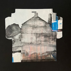 Talhe doce e serigrafia originais em embalagens de papelão reciclado. Em quadro preto A3 pronto para emoldurar.