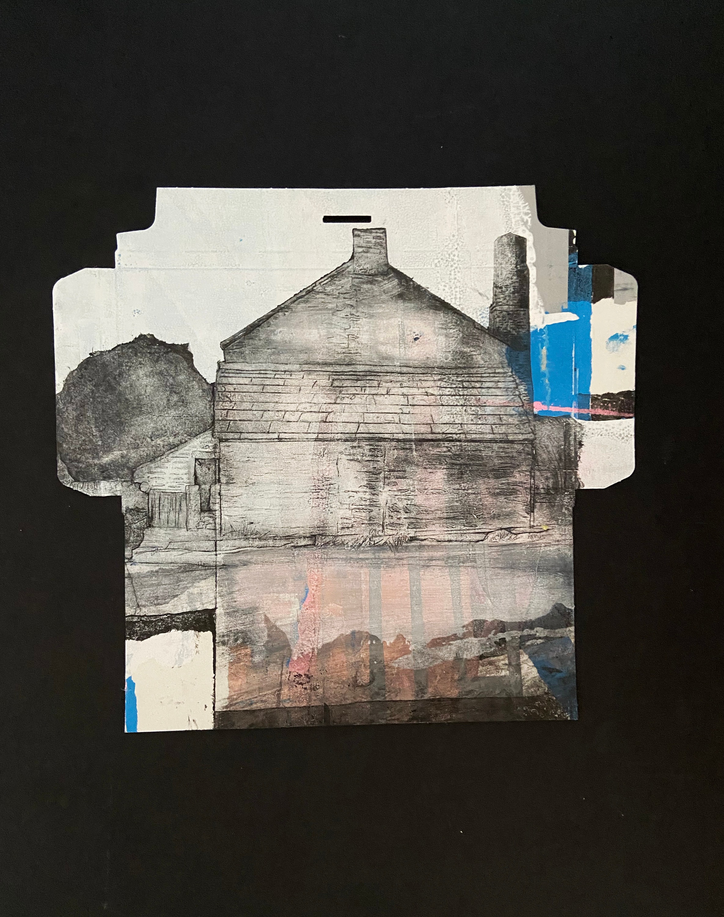 Screen Intaglio Original Intaglio and Screen Print on Recycled Cardboard Packaging. on ...