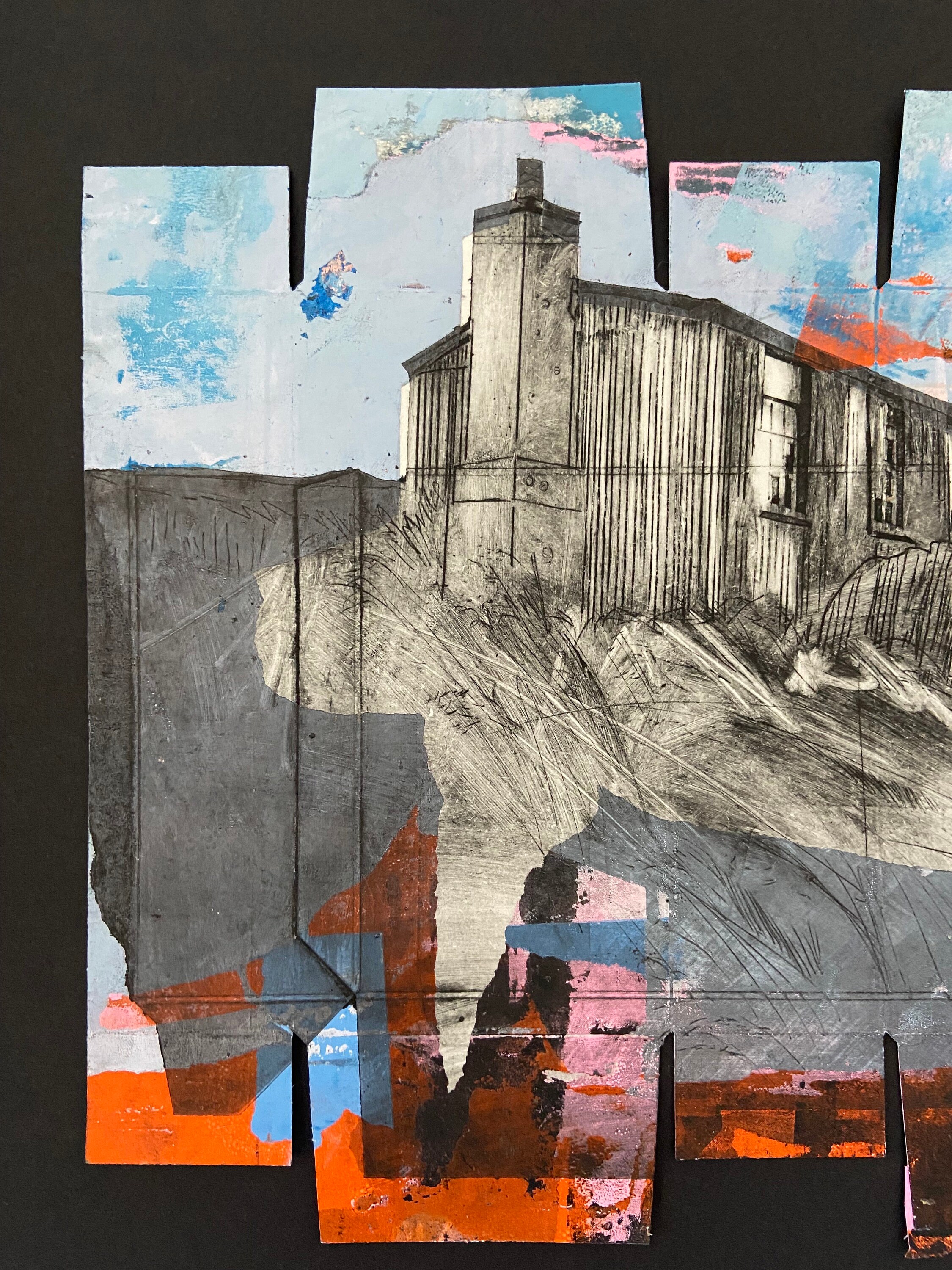 Original Intaglio and Screen Print on Recycled Cardboard Packaging. on ...