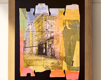 Screen Intaglio Original Intaglio and Screen Print on Recycled Cardboard Packaging. on ...