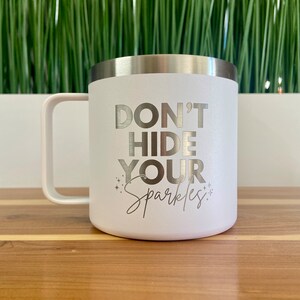 Personalized Coffee Mug, KISS-Keep It Simple Sparkles, Insulated Coffee Cup with Lid, Personalized Mug, Travel Mug, Coffee Cup image 7