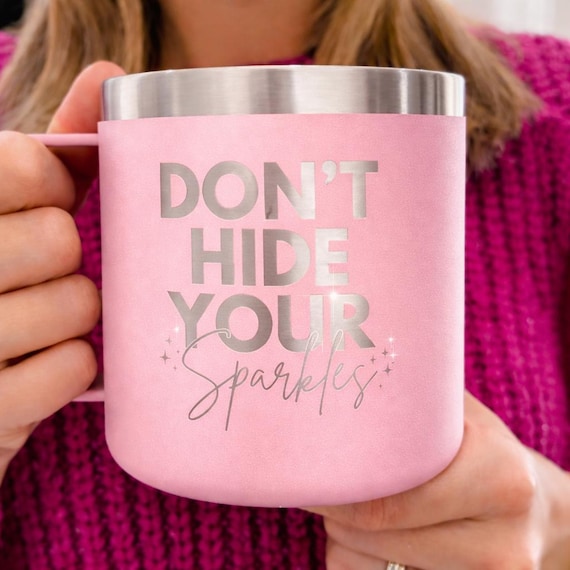 Personalized Coffee Mug, KISS-Keep It Simple Sparkles, Insulated Coffee Cup with Lid, Personalized Mug, Travel Mug, Coffee Cup