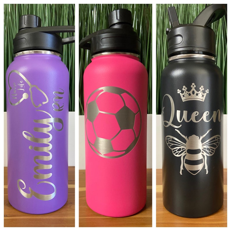 Custom Water Bottle Laser Engraved Water Bottle Personalized - Etsy