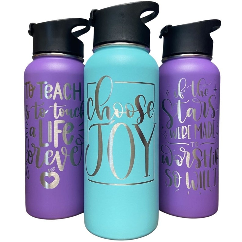 Custom Water Bottle Laser Engraved Water Bottle Personalized - Etsy