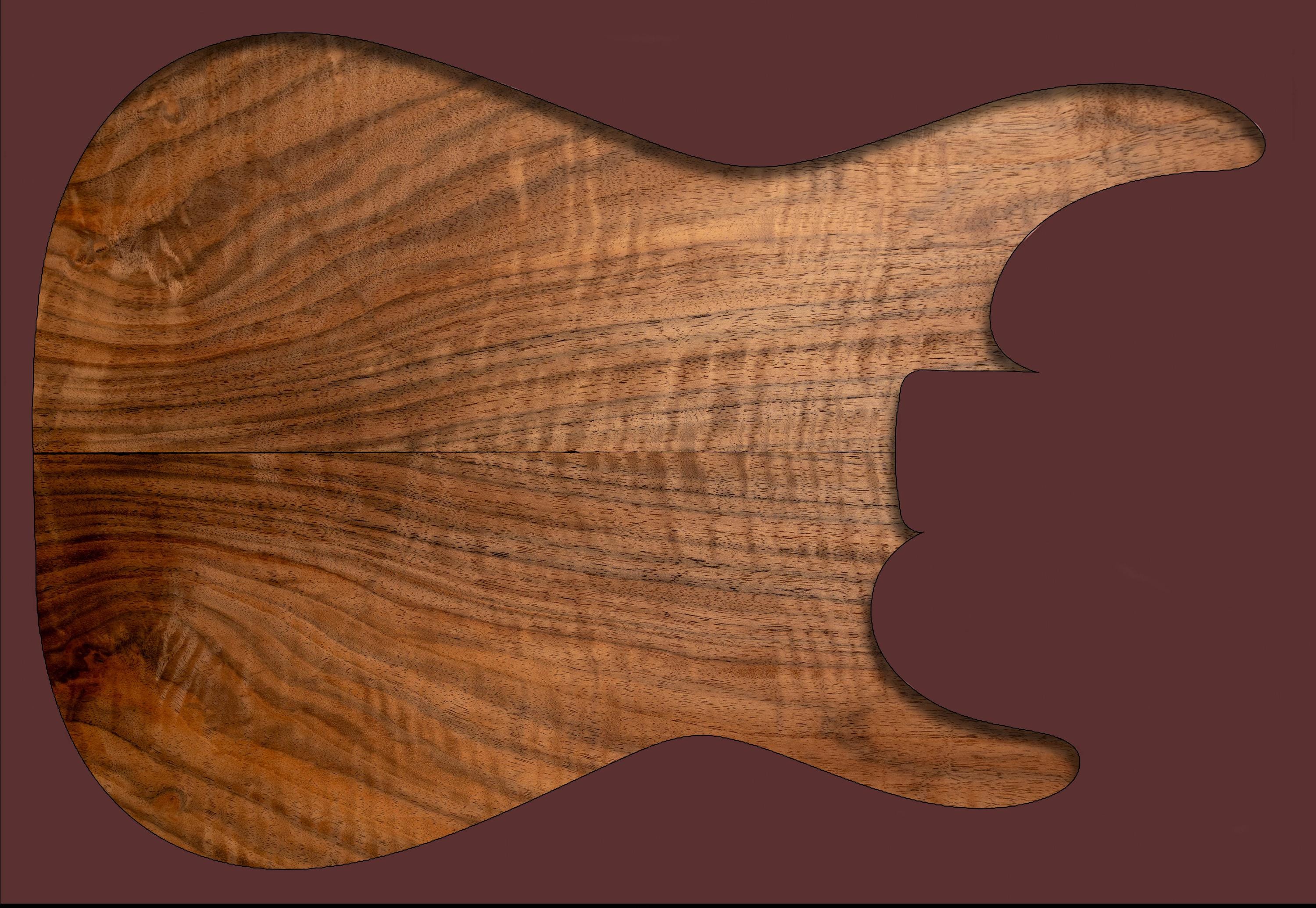 Bastogne Walnut (Flamed) Guitar Top (BW 2028)