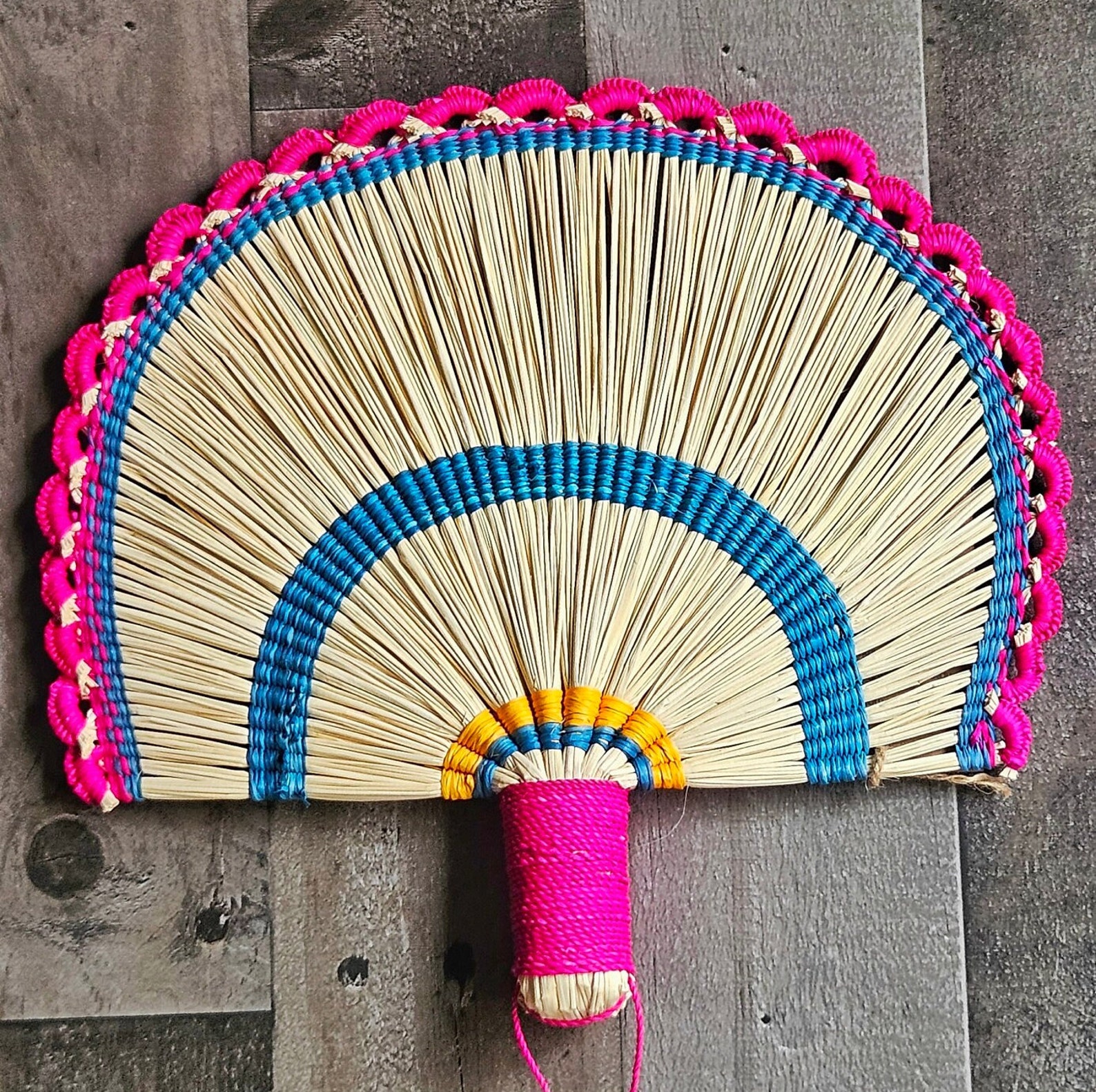 Hand Woven Fans/ Straw Raffia Fans Etsy