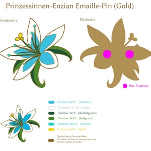 Zelda Épingle en émail inspirée de la princesse Gentiane image 2