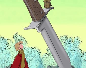 The Bowie Knife In The Stone - 11 x 17 Print