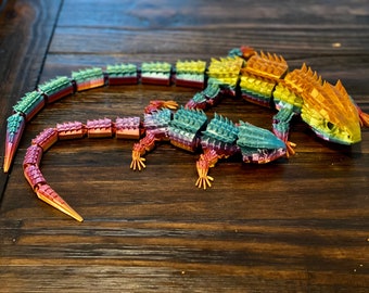 Articulating 3D Printed Crocodile Skink Lizard