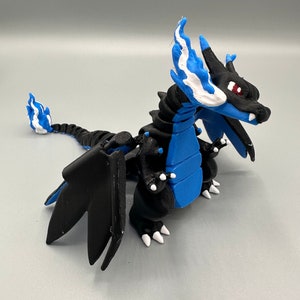 STL file Pokemon - Mega Charizard X 🐉・3D printer design to