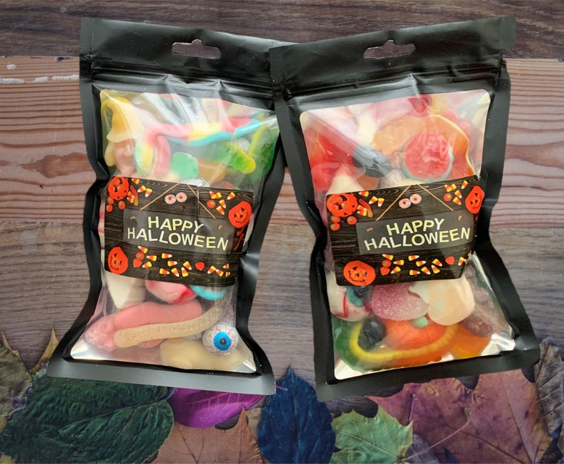 Halloween Sweet Pouches Filled With Pick and Mix Sweets Etsy UK