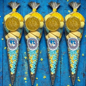 Personalised Sonic The Hedgehog Sweet Cones Pre Filled -Party Favours Pick and Mix Children Sweets Sweetcones Kids Party Blue Yellow Red
