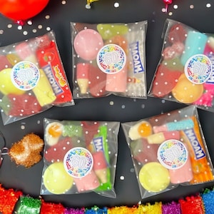 Party Favour Sweet Bags filled with Gummy Sweets - Personalised Children Sweets Kids Party