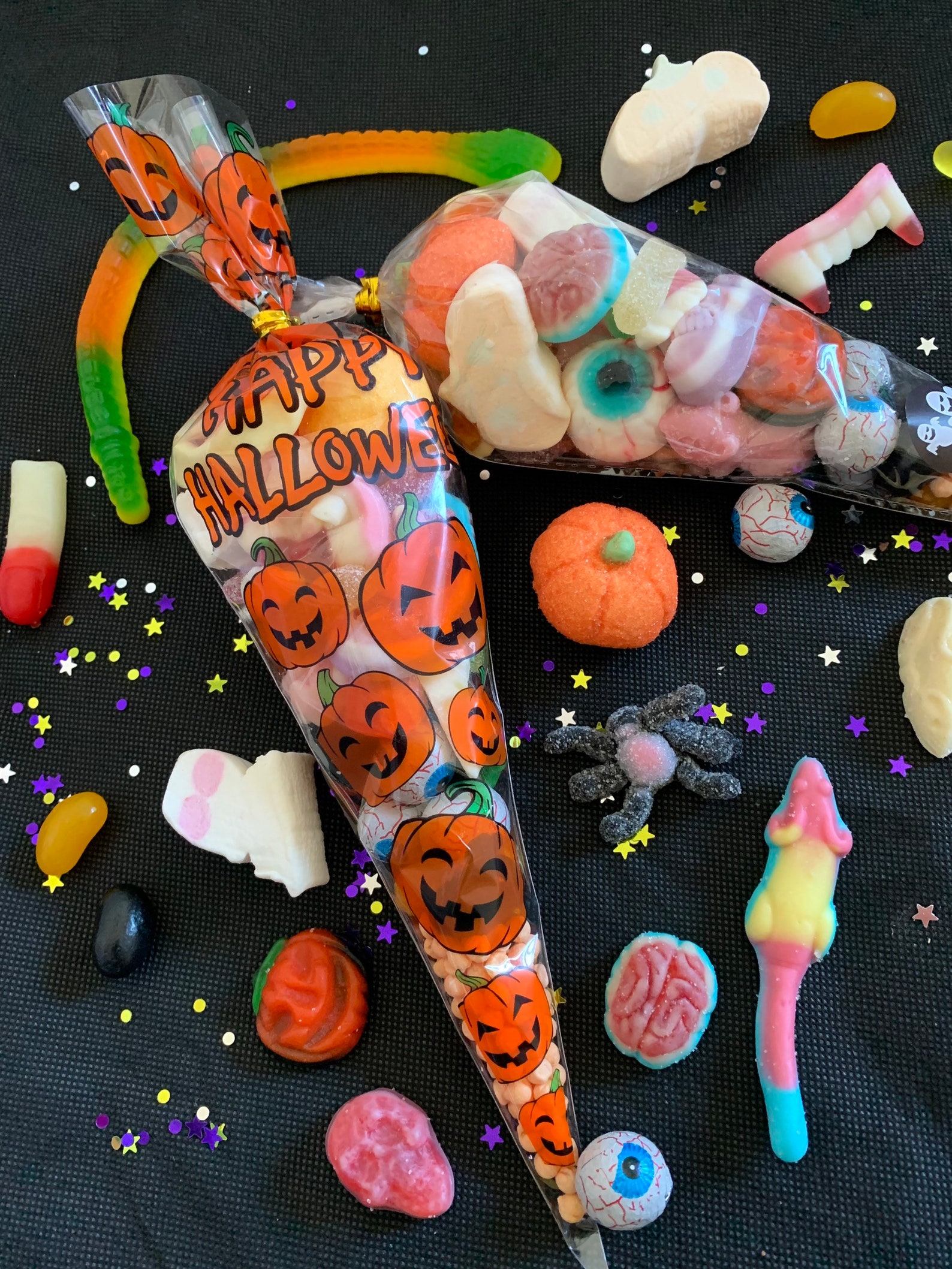 Halloween Sweet Cones Large. Filled With Halloween Sweets Etsy