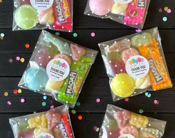Personalised Sweet Bags for Kids Parties - Party Favours - Pick and Mix - Birthday Sweet Treat Packs - Halal Options - Free UK Delivery