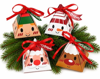 Christmas Mini Sweet Box Filled with Pick & Mix Sweets, Stocking Filler, Christmas Eve Box, Kids Christmas Gift, Kids Christmas Treats