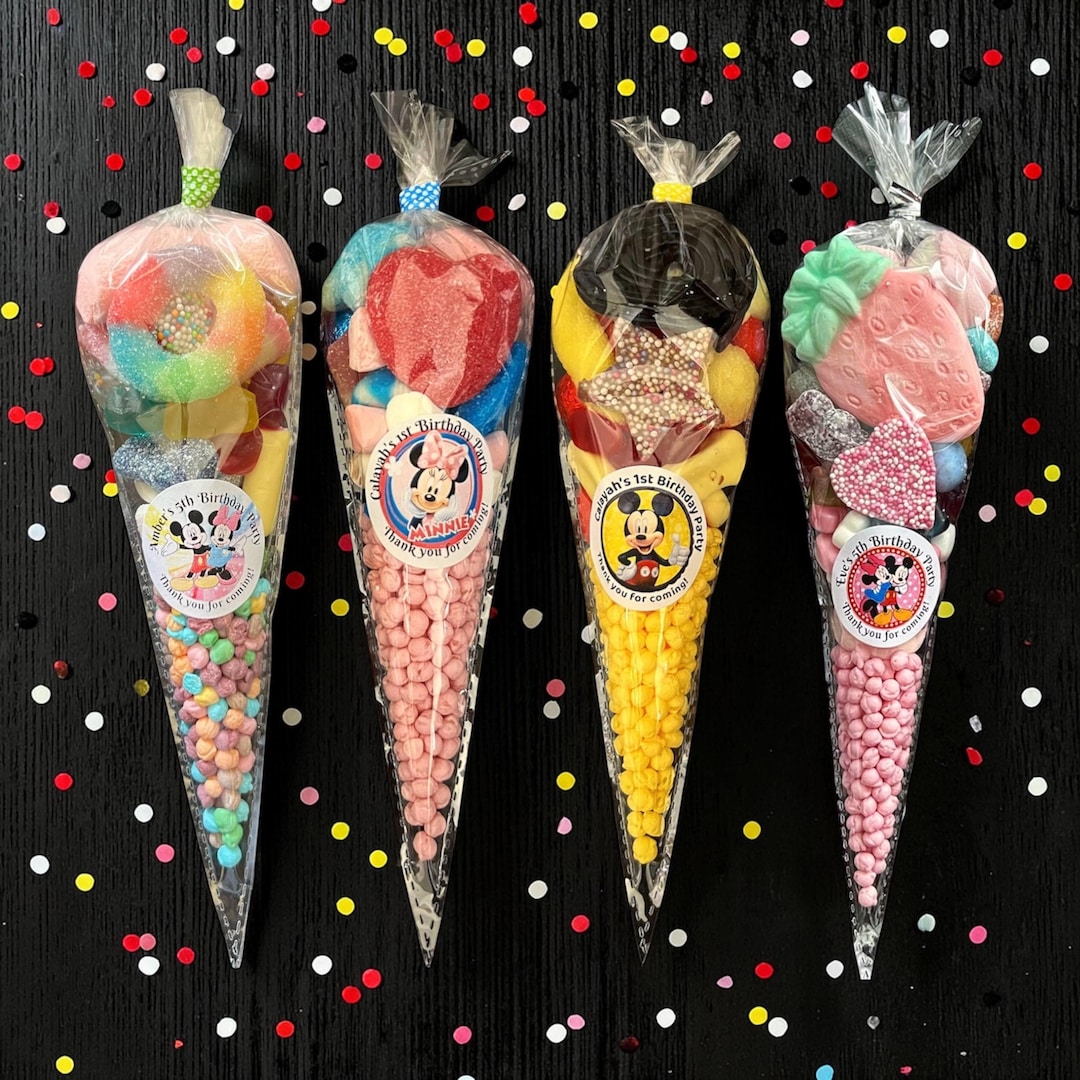 Mickey Minnie Mouse Inspired Sweet Cones Party Favours – Cartoon ...
