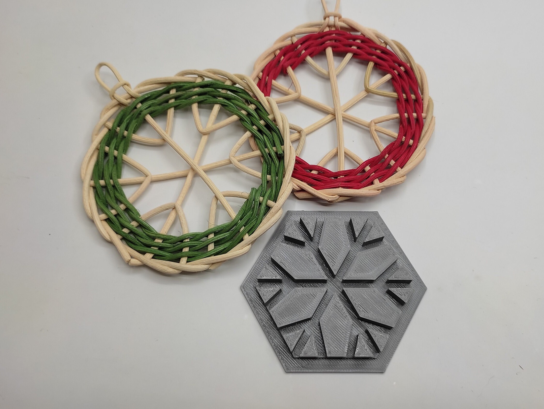 Snowflake Basket Weaving Wicker Pattern Guide Christmas - Etsy