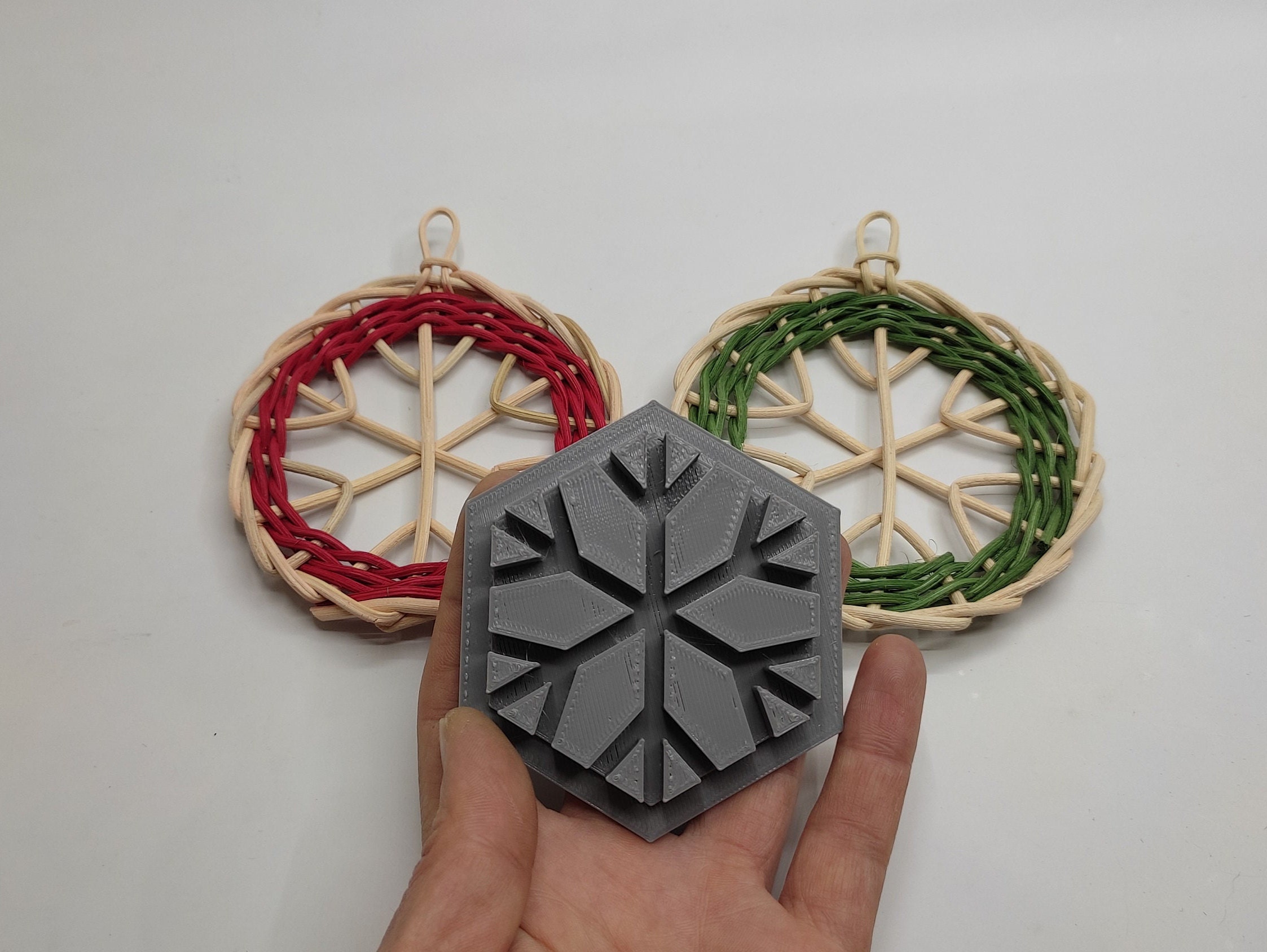 Snowflake Basket Weaving Wicker Pattern Guide Christmas Etsy