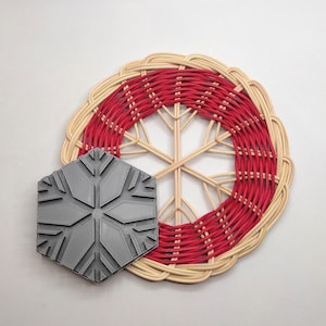 Snowflake Basket Weaving Mold, DIY Christmas Ornament Pattern