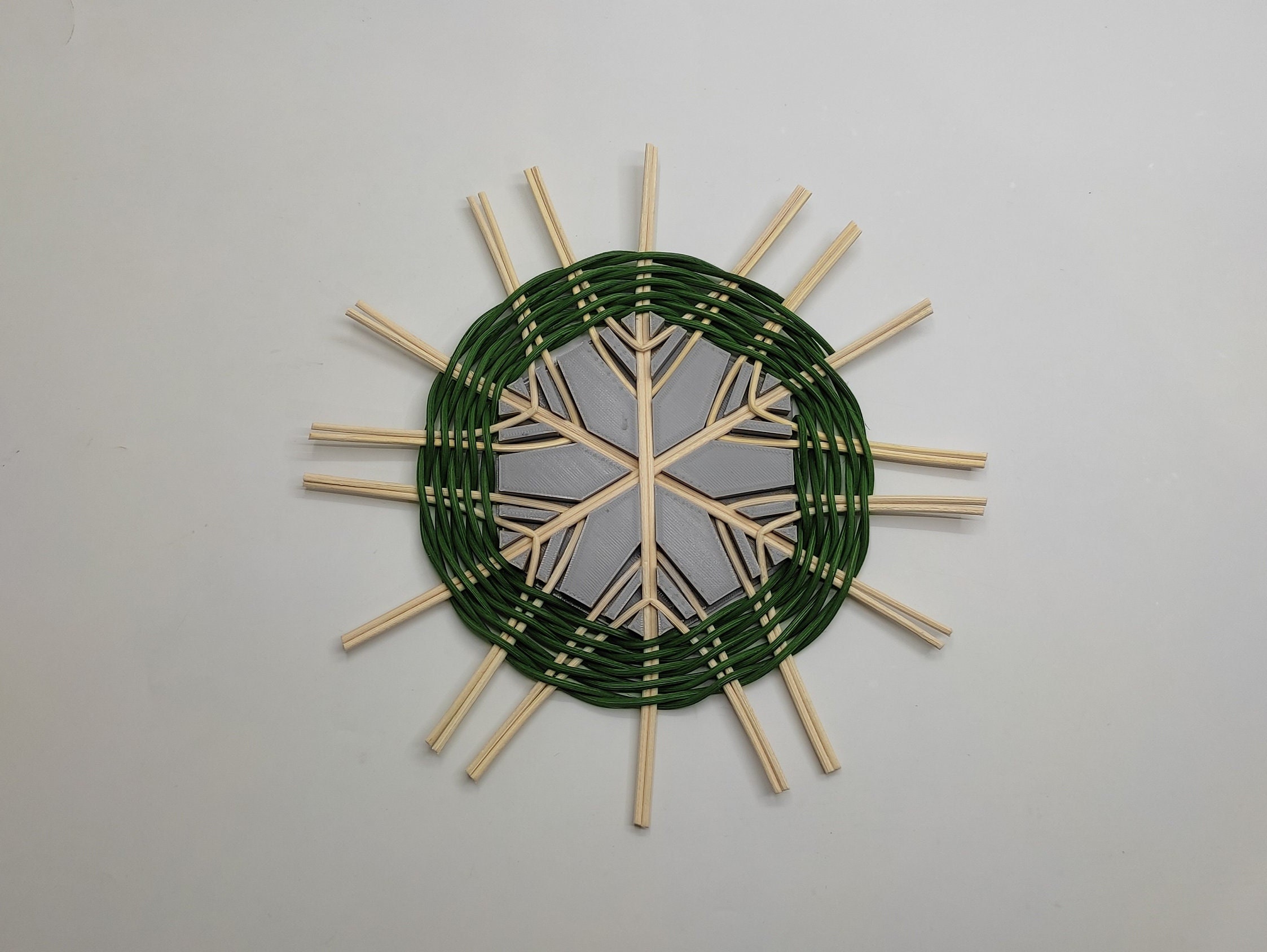 Snowflake Basket Weaving Wicker Pattern Guide Christmas Etsy