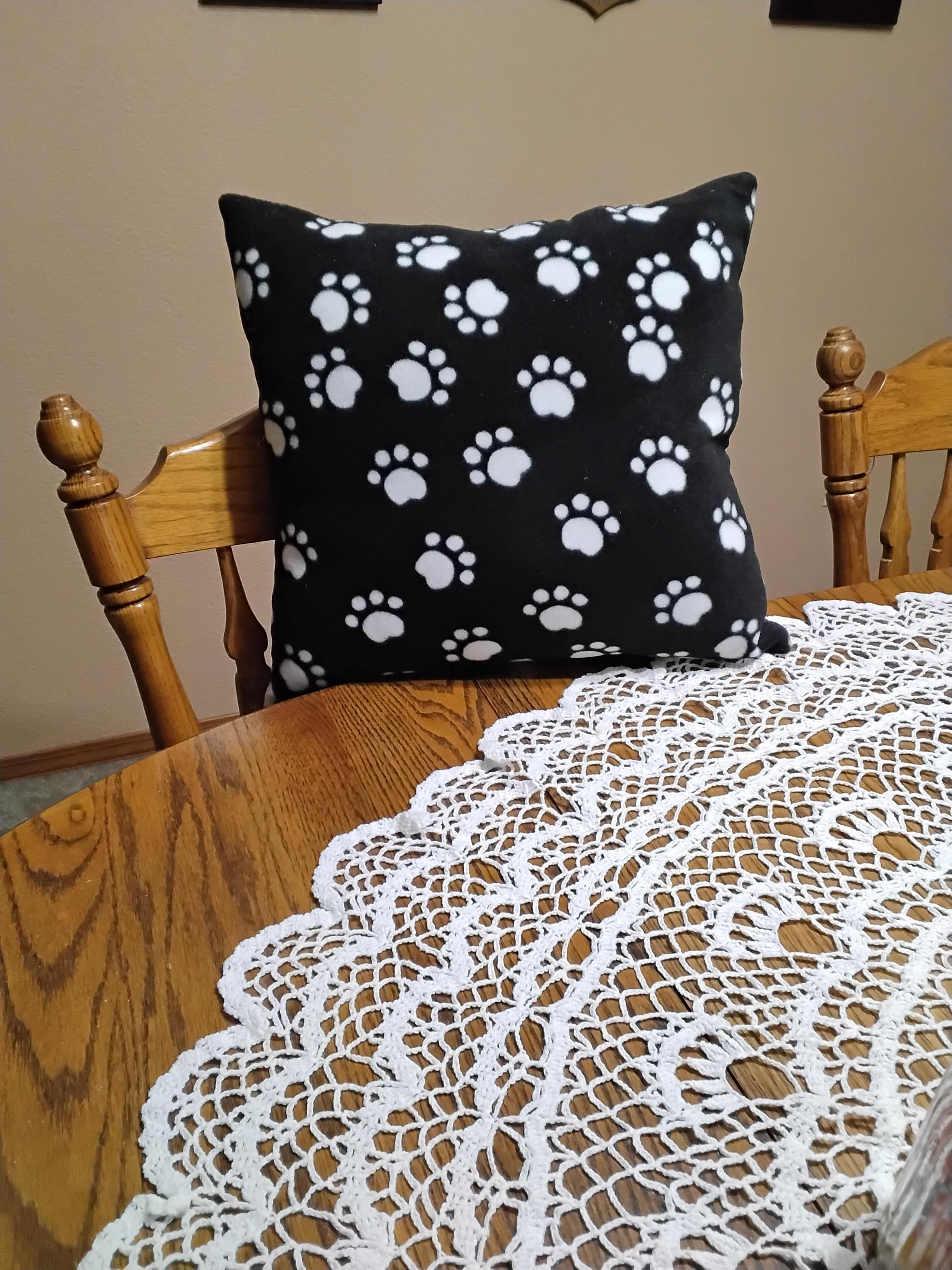 throw pillow dog paws