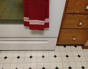 oven door  teatowels