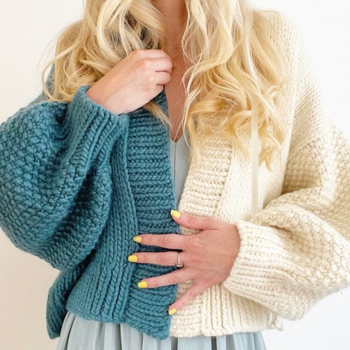 Chunky Cardigan Knitting Pattern Oversized Cardigan Etsy UK