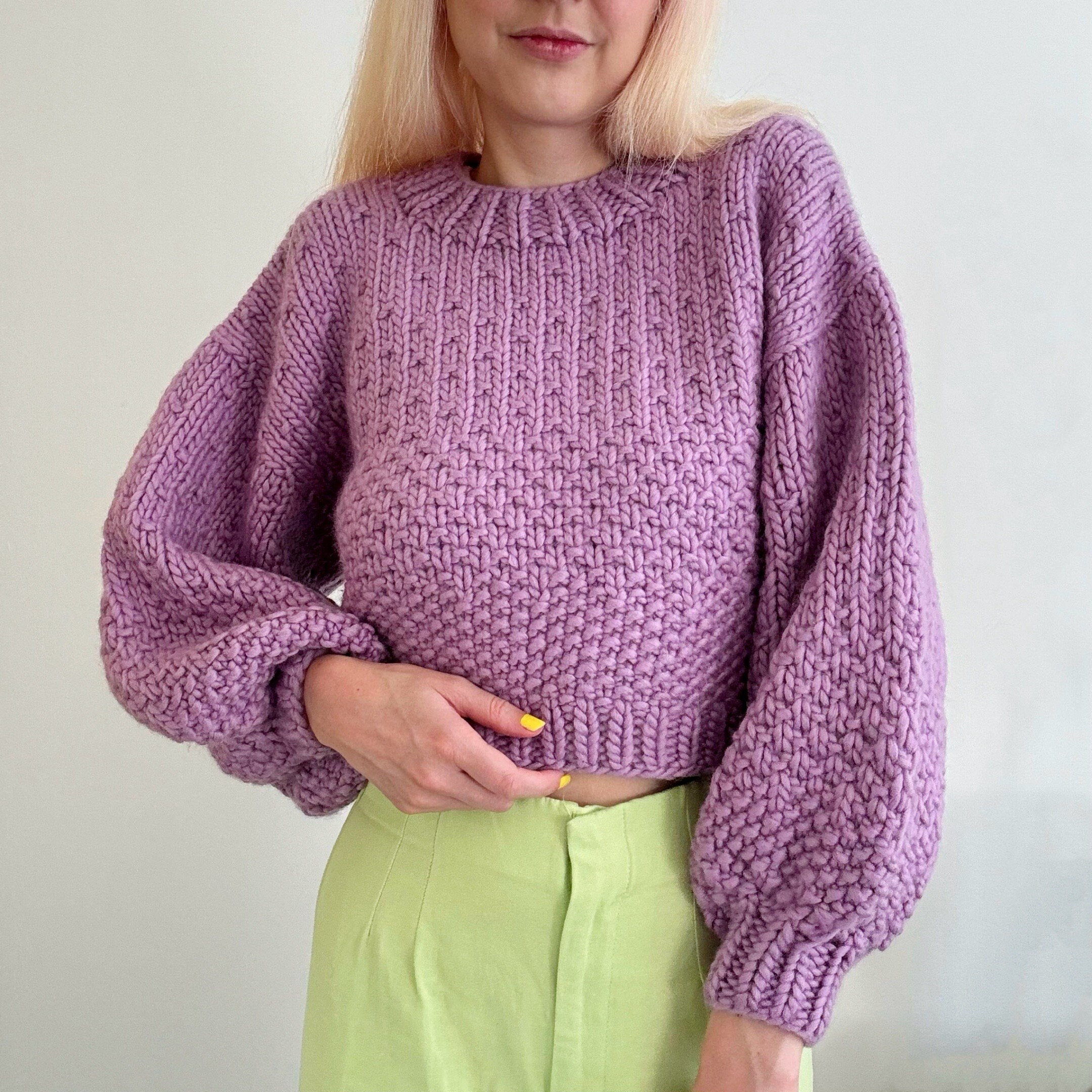 ♡pattern pullover sweat nknit Knitting Pattern: Seamless Mock Neck Sweater, Boxy + Cropped