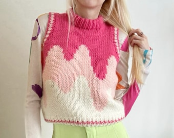 Patrón de tejido: Consigue un chaleco antigoteo. Descarga digital.