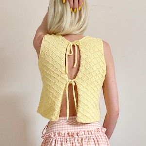 Knitting Pattern Diamond Tie Vest Digital Download